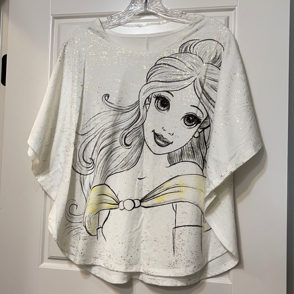 Disney “Belle” poncho tee, XS, like new!